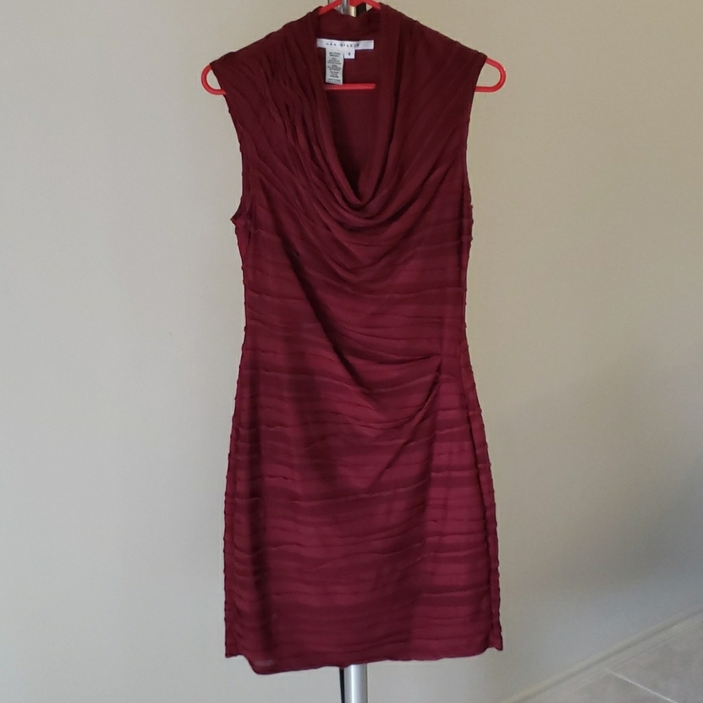 Burgundy cocktail dress